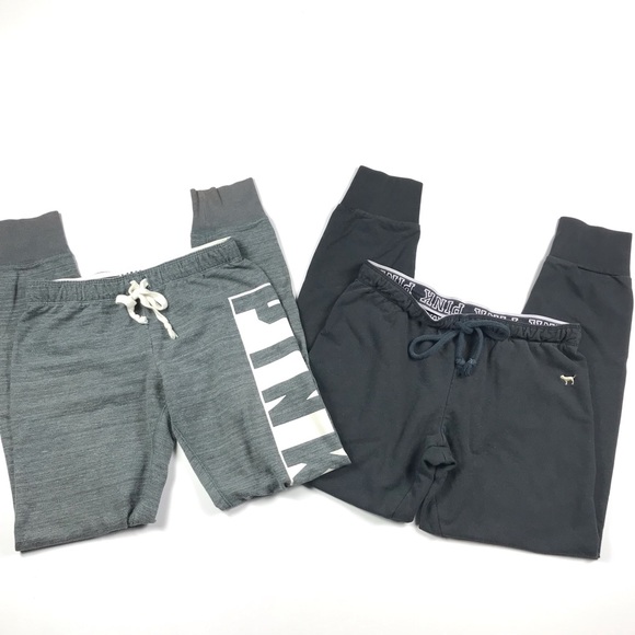 PINK Victoria's Secret Pants - PINK Victoria’s Secret Jogger Sweatpants Two Pairs